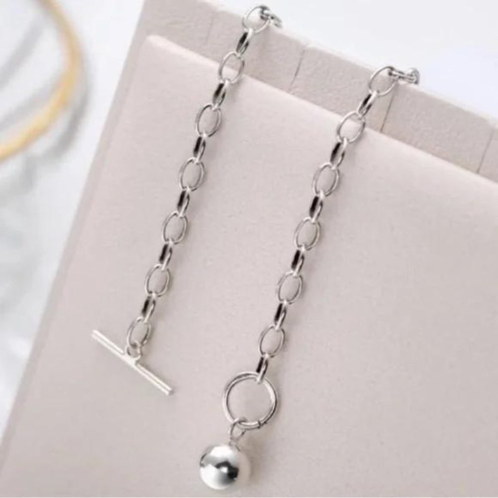 “20” 925 STERLING SILVER BEAD NECKLACE, NICE NECKLACE, CUTE NECKLACE. - Picture 3 of 6